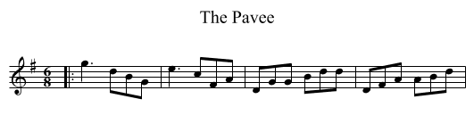 The Pavee - staff notation