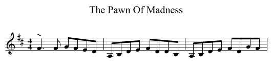The Pawn Of Madness - staff notation