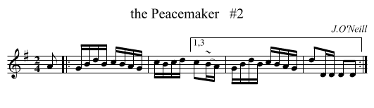 the Peacemaker   #2 - staff notation