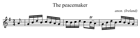 The peacemaker - staff notation