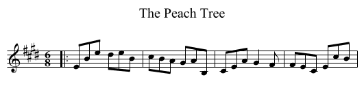 The Peach Tree - staff notation