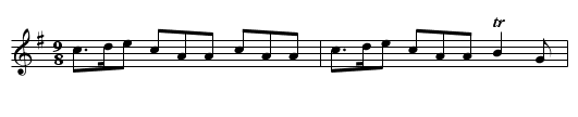 The Peacock Followed the Hen - staff notation