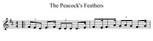 The Peacock's Feathers - staff notation