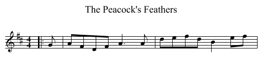 The Peacock's Feathers - staff notation