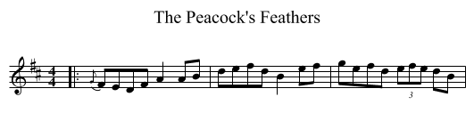 The Peacock's Feathers - staff notation