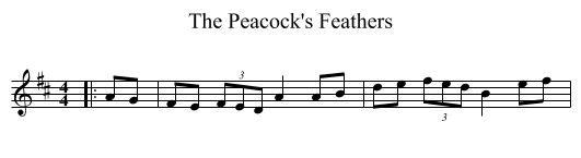 The Peacock's Feathers - staff notation