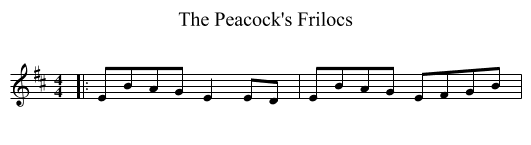 The Peacock's Frilocs - staff notation