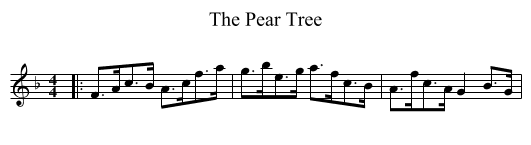 The Pear Tree - staff notation