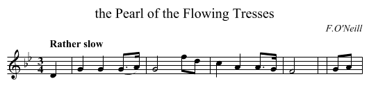 the Pearl of the Flowing Tresses - staff notation