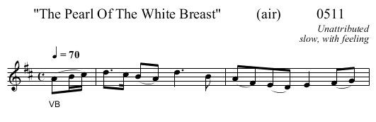 The Pearl Of The White Breast          (air)          0511 - staff notation