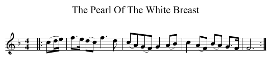 The Pearl Of The White Breast - staff notation