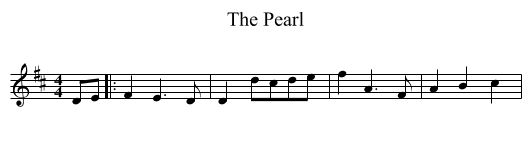 The Pearl - staff notation