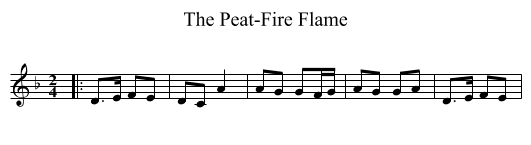 The Peat-Fire Flame - staff notation