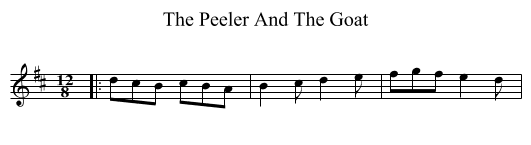 The Peeler And The Goat - staff notation