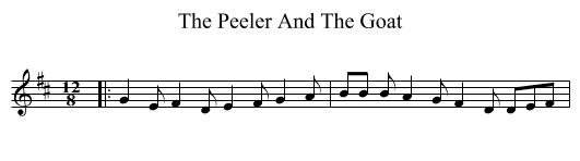 The Peeler And The Goat - staff notation