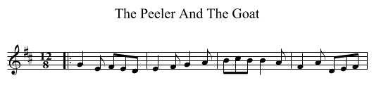 The Peeler And The Goat - staff notation