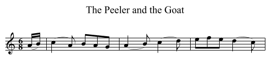 The Peeler and the Goat - staff notation