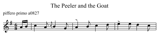 The Peeler and the Goat - staff notation