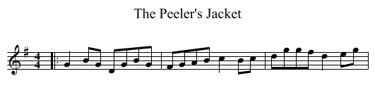 The Peeler's Jacket - staff notation