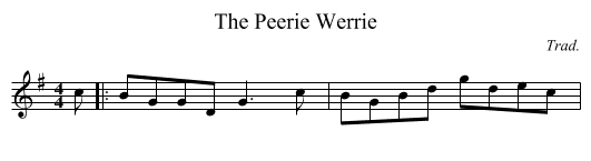 The Peerie Werrie - staff notation