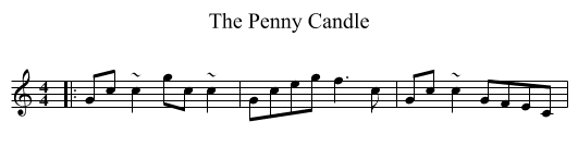 The Penny Candle - staff notation