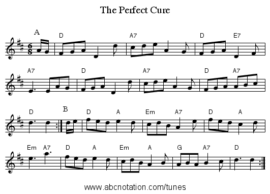 The Perfect Cure - staff notation