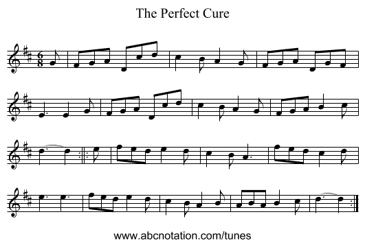 The Perfect Cure - staff notation