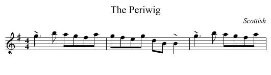 The Periwig - staff notation