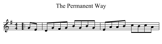 The Permanent Way - staff notation