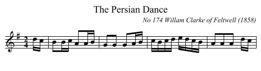 The Persian Dance - staff notation