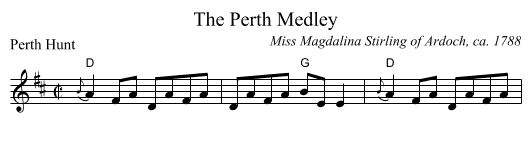 The Perth Medley - staff notation