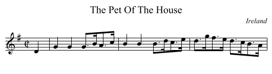 The Pet Of The House - staff notation