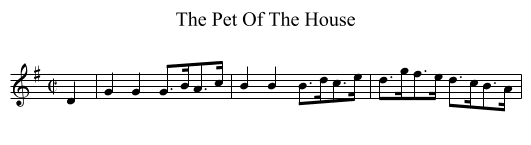 The Pet Of The House - staff notation