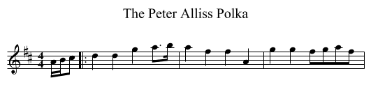 The Peter Alliss Polka - staff notation