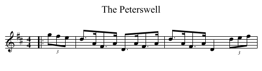 The Peterswell - staff notation