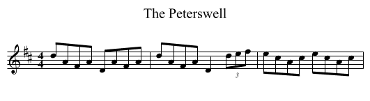 The Peterswell - staff notation