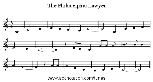 The Philadelphia Lawyer - staff notation