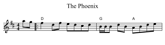 The Phoenix - staff notation