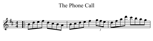 The Phone Call - staff notation