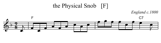 the Physical Snob   [F] - staff notation