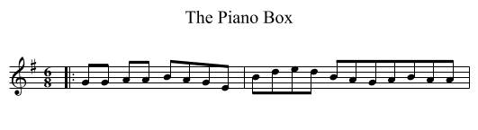 The Piano Box - staff notation
