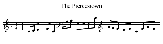 The Piercestown - staff notation