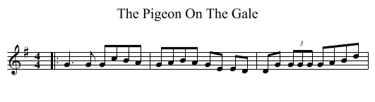 The Pigeon On The Gale - staff notation