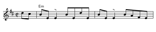 The Pigeon on the Gate - staff notation