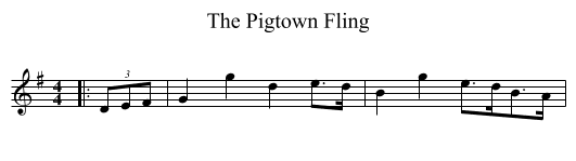 The Pigtown Fling - staff notation