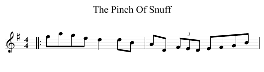 The Pinch Of Snuff - staff notation
