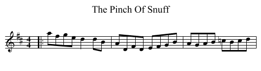 The Pinch Of Snuff - staff notation
