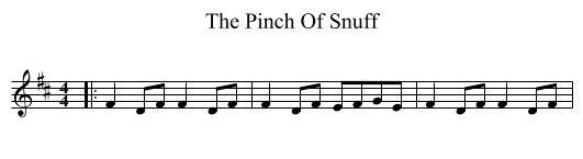The Pinch Of Snuff - staff notation