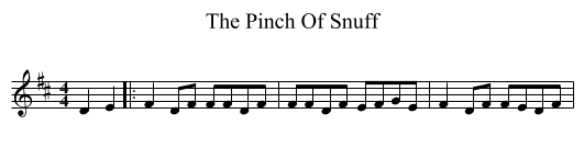 The Pinch Of Snuff - staff notation