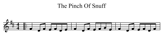 The Pinch Of Snuff - staff notation